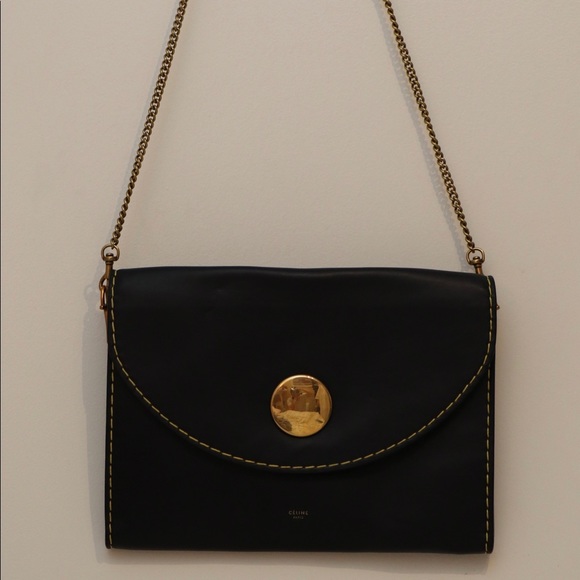 Classic Celine Calfskin CLUTCH with extra add on Chain - Picture 2 of 6